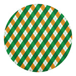 Irish Argyle Pattern Print Round Blanket