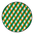 Irish Argyle Pattern Print Round Floor Mat