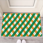 Irish Argyle Pattern Print Rubber Doormat