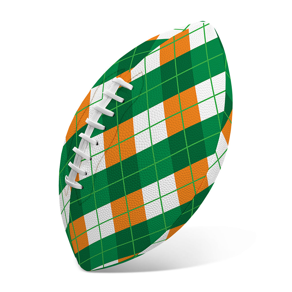 Irish Argyle Pattern Print Rugby Ball
