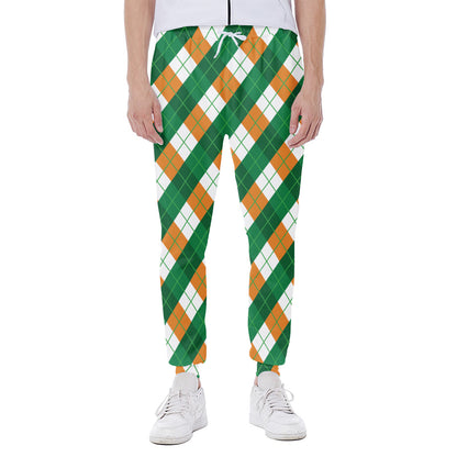 Irish Argyle Pattern Print Scuba Joggers