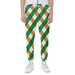 Irish Argyle Pattern Print Scuba Joggers