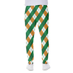 Irish Argyle Pattern Print Scuba Joggers