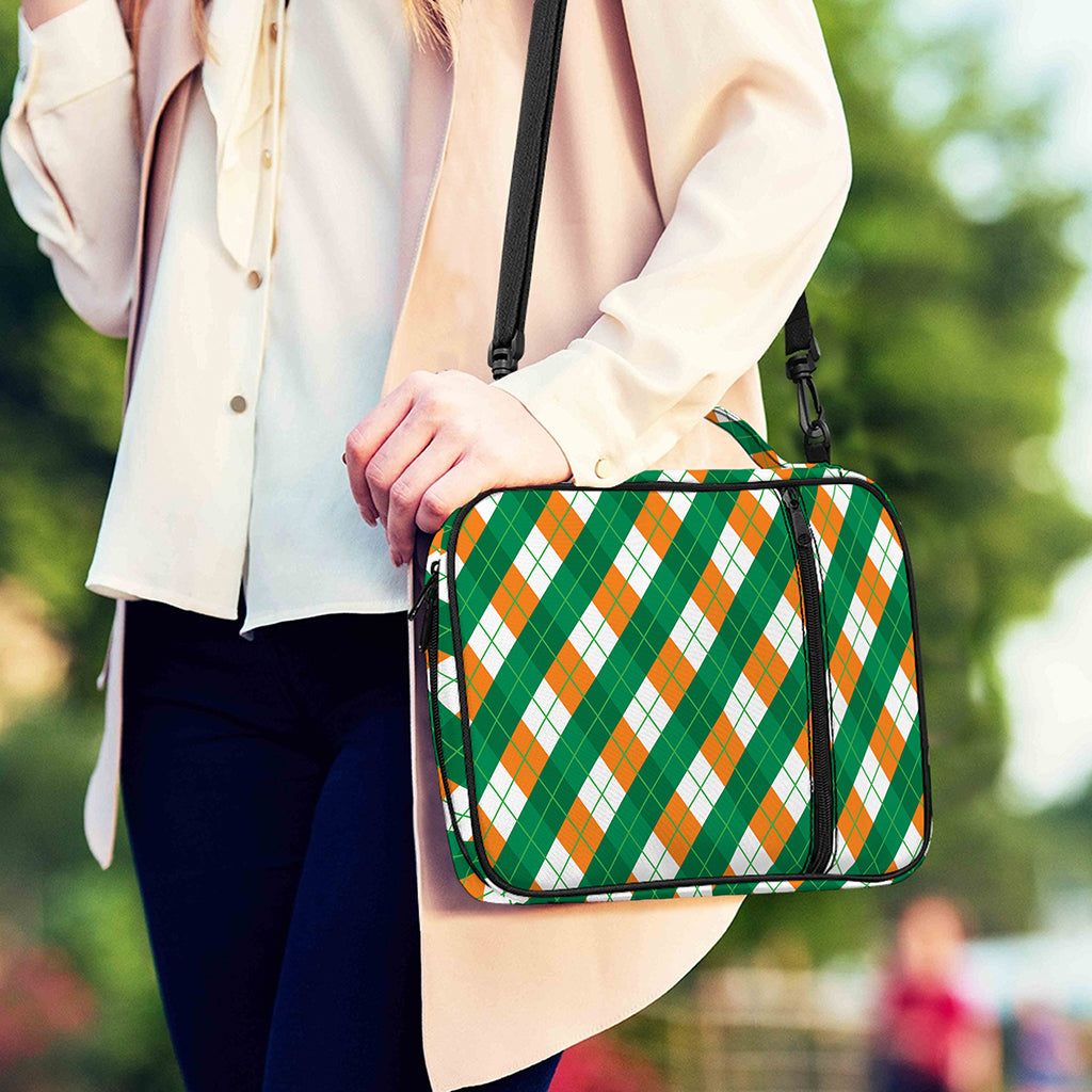 Irish Argyle Pattern Print Shoulder Strap Bible Bag