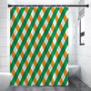 Irish Argyle Pattern Print Shower Curtain