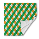 Irish Argyle Pattern Print Silk Bandana