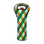 Irish Argyle Pattern Print Single Neoprene Wine Tote