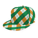 Irish Argyle Pattern Print Snapback Cap