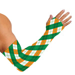 Irish Argyle Pattern Print Sun Protection Arm Sleeves
