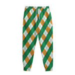 Irish Argyle Pattern Print Sweatpants