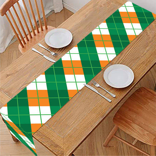 Irish Argyle Pattern Print Table Runner
