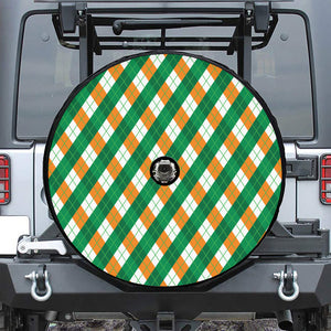 Irish Argyle Pattern Print Tire Cover With Camera Hole