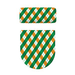 Irish Argyle Pattern Print Toilet Lid And Tank Cover Set