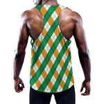 Irish Argyle Pattern Print Training Tank Top