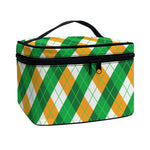 Irish Argyle Pattern Print Travel Makeup Bag