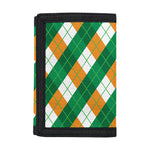Irish Argyle Pattern Print Trifold Wallet