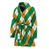 Irish Argyle Pattern Print Women's Bathrobe