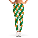 Irish Argyle Pattern Print Women's Leggings