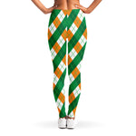Irish Argyle Pattern Print Women's Leggings