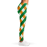 Irish Argyle Pattern Print Women's Leggings