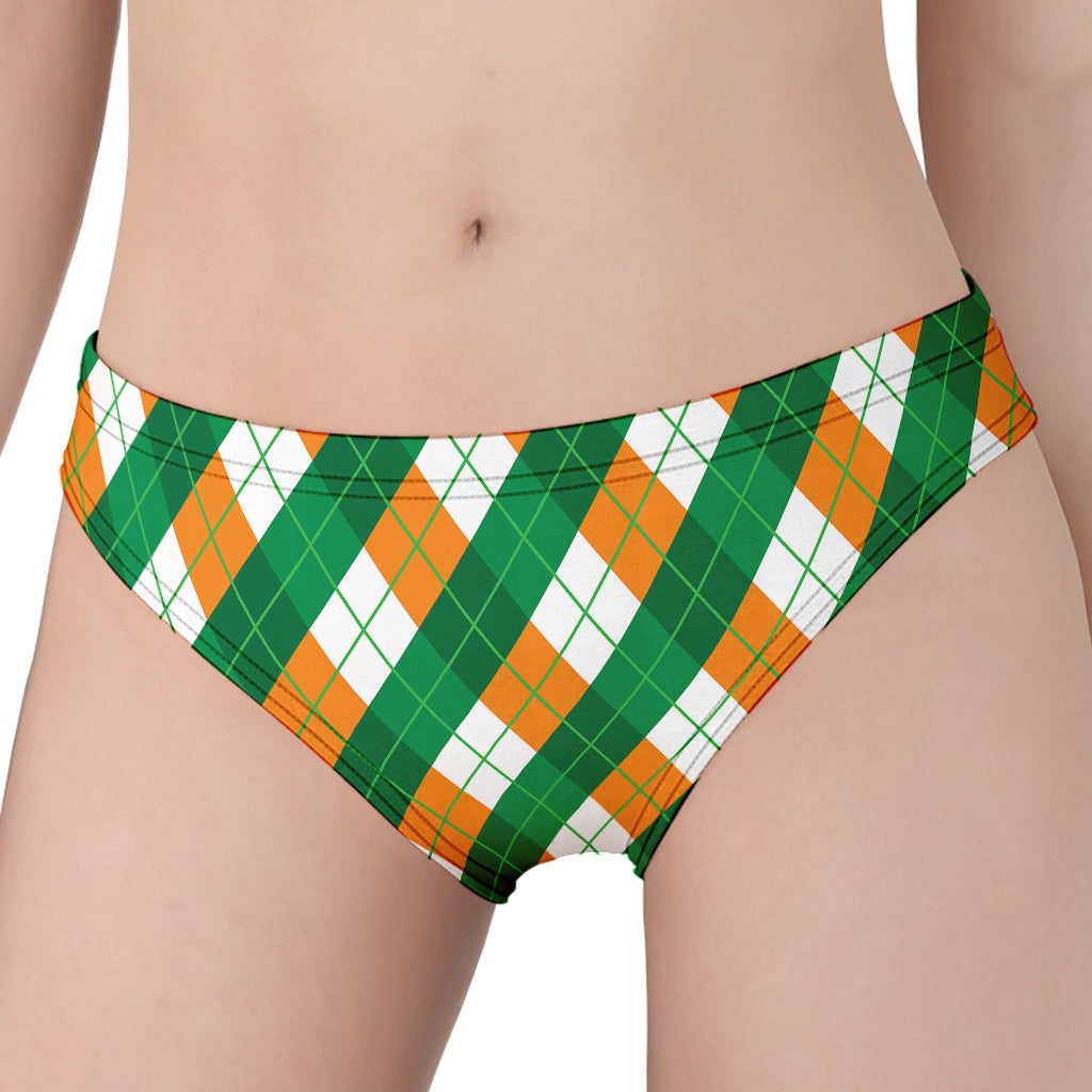 Irish Argyle Pattern Print Women's Panties