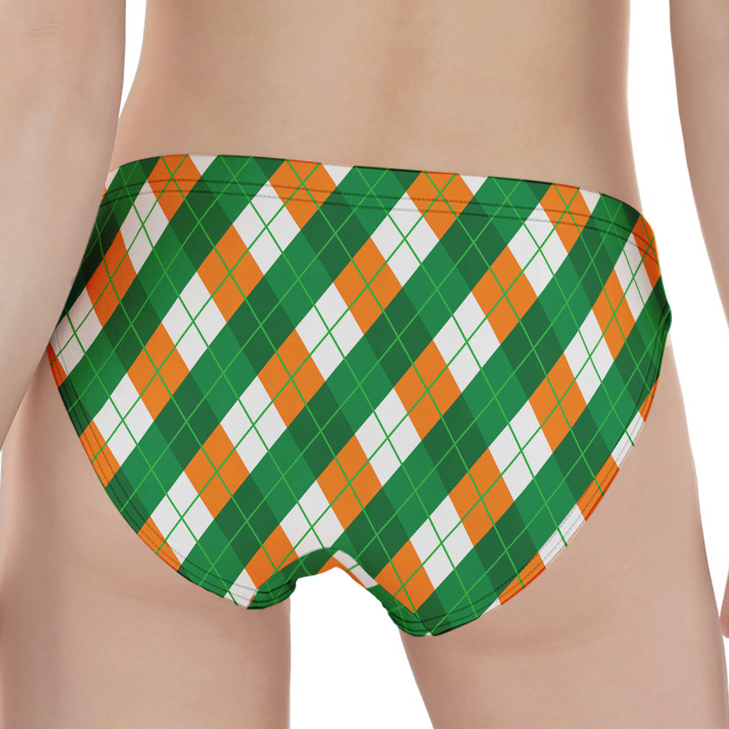 Irish Argyle Pattern Print Women's Panties