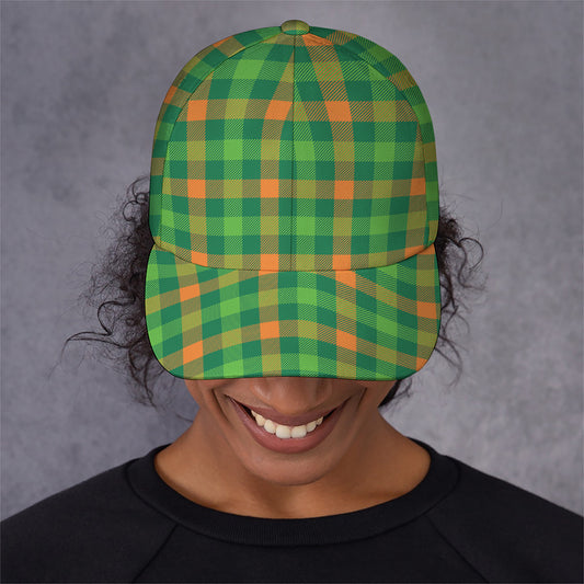 Irish Buffalo Check Pattern Print Baseball Cap