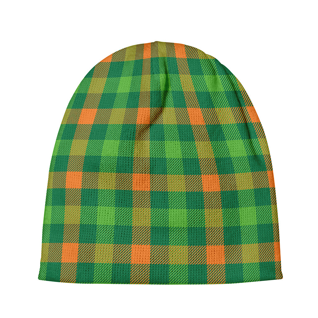 Irish Buffalo Check Pattern Print Beanie
