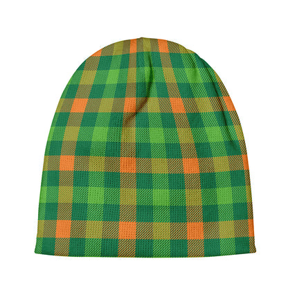 Irish Buffalo Check Pattern Print Beanie
