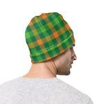 Irish Buffalo Check Pattern Print Beanie