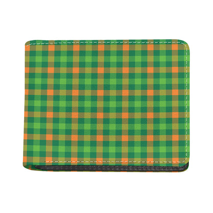 Irish Buffalo Check Pattern Print Bifold Wallet