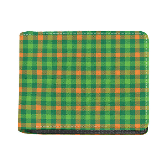 Irish Buffalo Check Pattern Print Bifold Wallet
