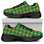 Irish Buffalo Check Pattern Print Black Chunky Shoes