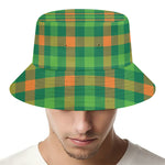 Irish Buffalo Check Pattern Print Bucket Hat