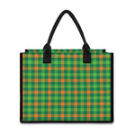 Irish Buffalo Check Pattern Print Canvas Tote Bag
