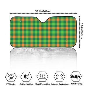 Irish Buffalo Check Pattern Print Car Windshield Sun Shade