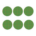 Irish Buffalo Check Pattern Print Coaster Set