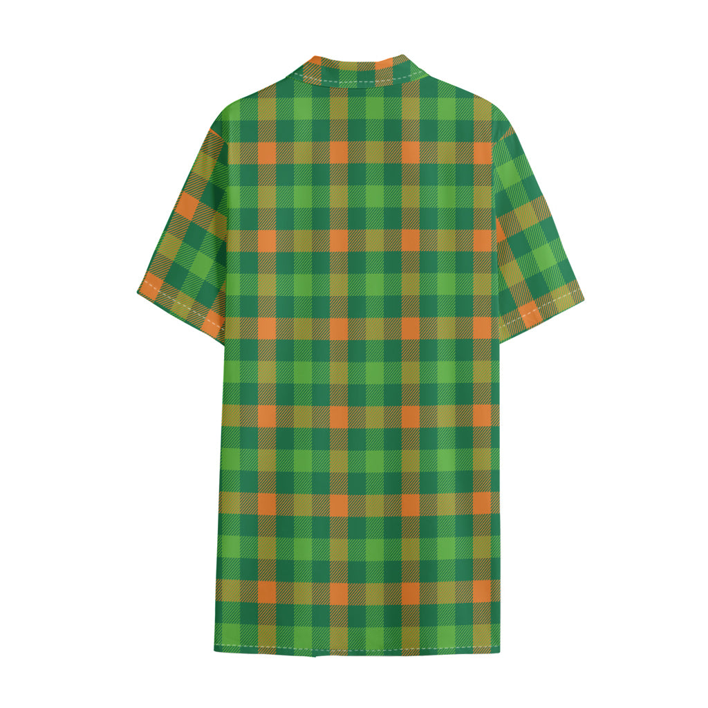 Irish Buffalo Check Pattern Print Cotton Hawaiian Shirt