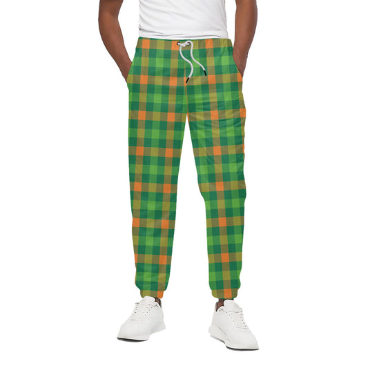 Irish Buffalo Check Pattern Print Cotton Pants