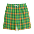 Irish Buffalo Check Pattern Print Cotton Shorts