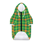 Irish Buffalo Check Pattern Print Dog Zip Up Hoodie