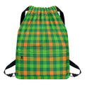Irish Buffalo Check Pattern Print Drawstring Backpack