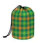 Irish Buffalo Check Pattern Print Drawstring Makeup Bag