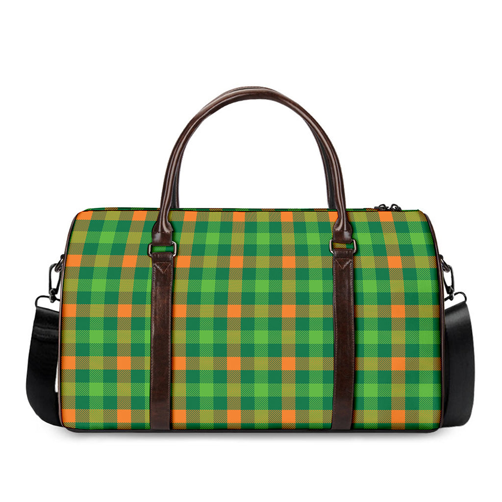 Irish Buffalo Check Pattern Print Duffle Bag