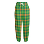 Irish Buffalo Check Pattern Print Fleece Lined Knit Pants