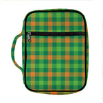 Irish Buffalo Check Pattern Print Front Pocket Bible Bag