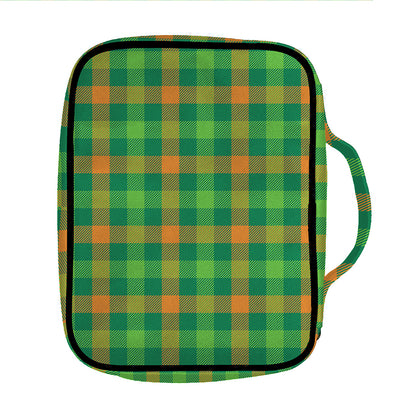 Irish Buffalo Check Pattern Print Front Pocket Bible Bag
