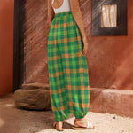 Irish Buffalo Check Pattern Print Harem Pants