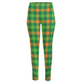 Irish Buffalo Check Pattern Print High-Waisted Pocket Leggings