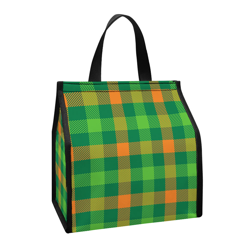 Irish Buffalo Check Pattern Print Insulated Lunch Tote